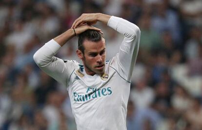 Bale durante el partido contra el Apoel. 