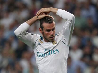 Bale durante el partido contra el Apoel. 