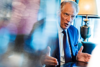 Villepin, en un momento de la entrevista.