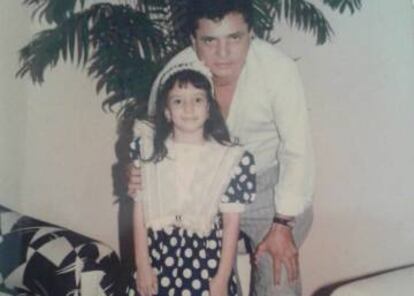 Diana López junto a su padre, Luis López.