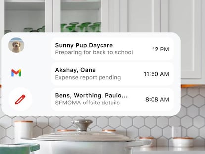 Nuevo 'widget' de Gmail para iOS.