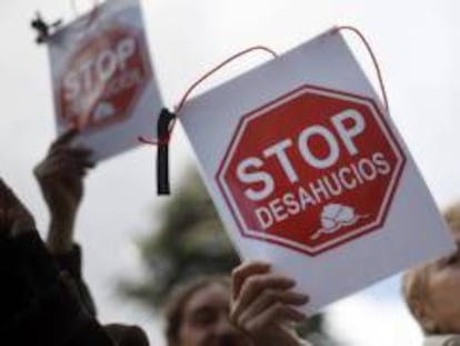 Protestas contra los desahucios.