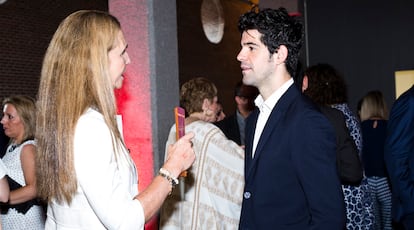 La infanta Elena y el actor Miguel Ángel Muñoz. 