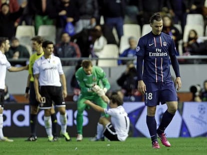 Ibra, tras ver la roja contra el Valencia.