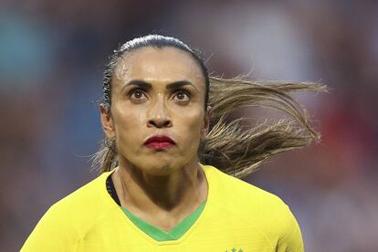 Marta durante el partido contra Francia este domingo en Le Havre.