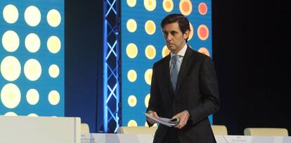 José María Álvarez-Pallete, en la junta de accionistas de Telefónica del pasado año.