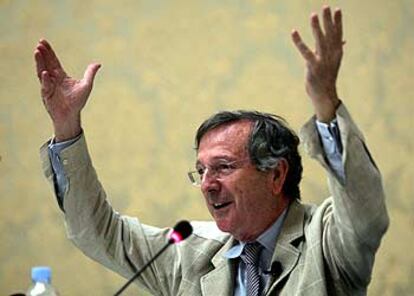 Rafael Moneo, durante su intervención en el Museo del Prado.