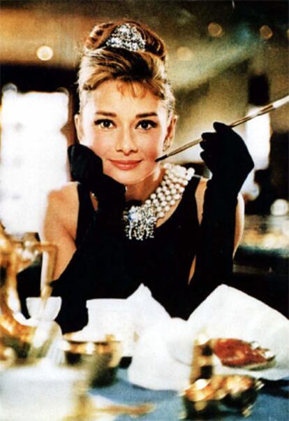 Audrey Hepburn caracterizada para 'Desayuno con diamantes'