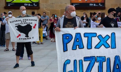 Concentración de Bildu este jueves en San Sebastiánen apoyo al preso etarra Patxi Ruiz.