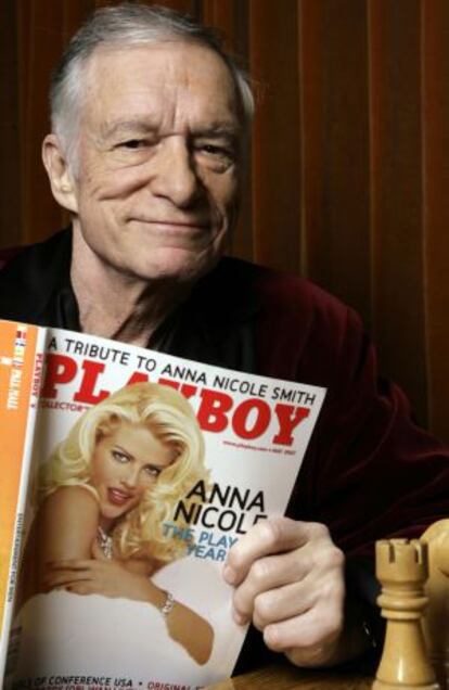 Hugh Hefner em uma foto de 2007.