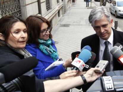 El director de EL PAÍS, Javier Moreno, tras su declaración ante el juez Ruz.