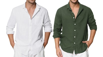 Estas camisas de lino para hombre son superventas en Amazon.