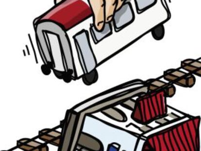 El vagón no cabe en el andén