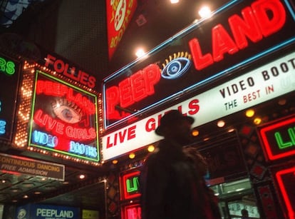 Times Square, en una escena de la docuserie. Nada que ver con la actualidad.