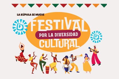 Cartel del festival cultural por la diversidad 'La Kúpula se mueve'
