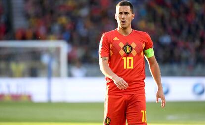 Hazard, durante el partido entre Bélgica y Kazajistán. 