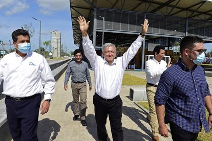 López Obrador, durante un evento en Matamoros.