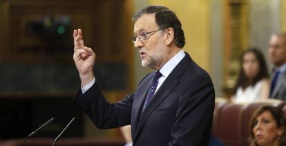 El líder del PP, Mariano Rajoy, este viernes.