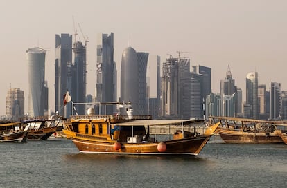 El paisaje de Doha, desde el agua.