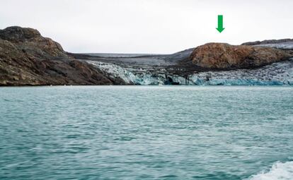 El glaciar Qaleraliq, en 2014.