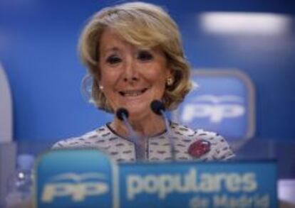 Esperanza Aguirre, presidente del PP de Madrid