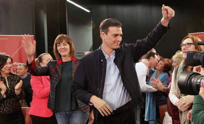 Pedro S&aacute;nchez, durante un acto de esta semana en Bilbao. 