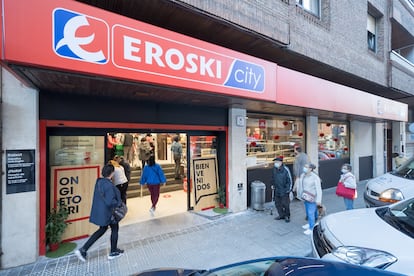 Supermercado Eroski City en Getxo, País Vasco, la semana pasada