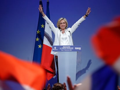 Valerie Pecresse, candidata presidencial de Francia por el partido conservador Los Republicanos, tras un acto el pasado 11 de diciembre.
