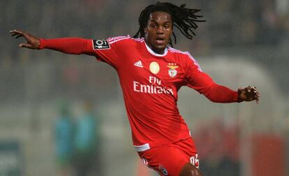 Renato Sanches, en enero, durante un partido con el Benfica.