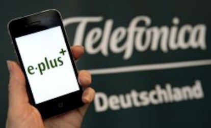 Logotipos de E-Plus y Telef&oacute;nica Deutschland.
