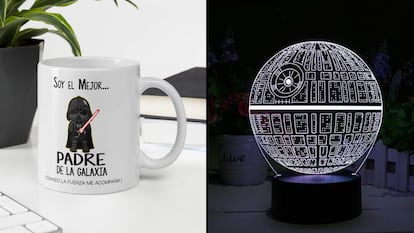 Artículo de EL PAÍS Escaparate que describe varios regalos de Star Wars para entregar en el Día del Padre.