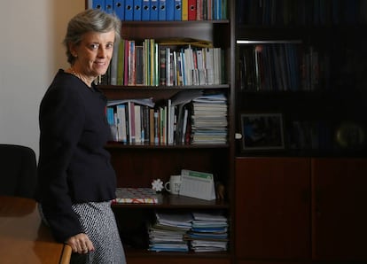 Marta Santos Pais, representante especial del Secretario General de Naciones Unidas, en la sede de Unicef en Madrid.