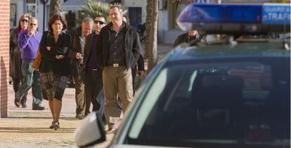La alcaldesa de Manilva, Antonia Muñoz, entrando en los juzgados de Estepona en 2011.