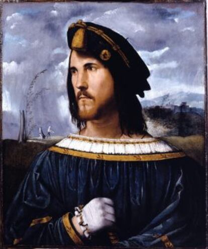 'Retrato de Caballero (¿Cesar Borgia?)', de Altobello Melone, 1513.
