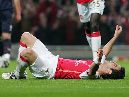 Cesc celebra su segundo gol al Slavia de Praga el martes pasado.