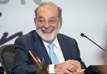 Carlos Slim en Ciudad de México, el 10 de febrero.