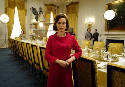 Natalie Portman, como Jacqueline Kennedy Onassis, em 'Jackie'.