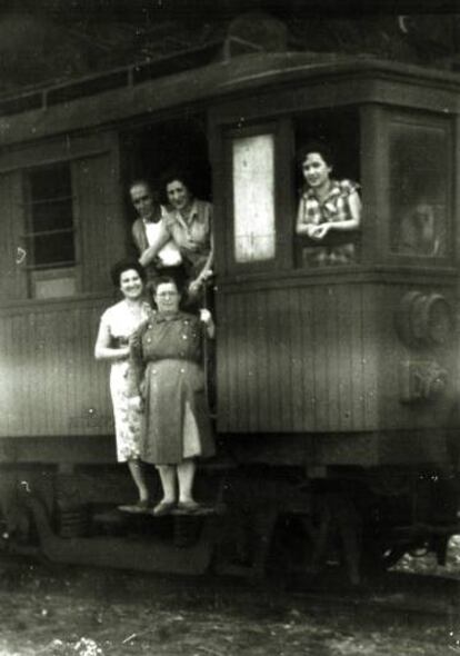 Foto de archivo en la que aparece Laría Leorza, jefa de estación de Ullíbarri.