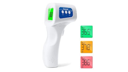 Termómetro que mide temperatura sin necesidad de contacto directo.
