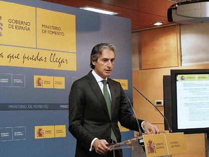 El ministro de Fomento, &Iacute;&ntilde;igo de la Serna, durante la presentaci&oacute;n del Plan Estatal de Vivienda 2018-2021.