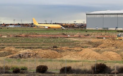 The land owned by Airbus in Getafe where Civil War shells were found.