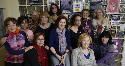 Miembros de la plataforma Sombra CEDAW, en Madrid.