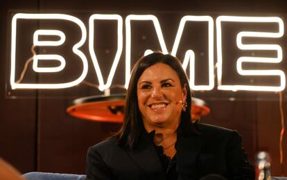 Rebeca León, 'manager' de J. Balvin, Rosalía o Camilo, durante su intervención en BIME Pro Bilbao.