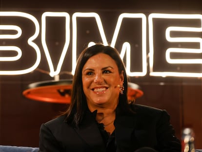Rebeca León, 'manager' de J. Balvin, Rosalía o Camilo, durante su intervención en BIME Pro Bilbao.