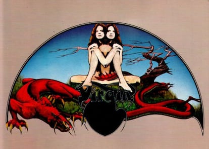 Logo de la primera etapa de Virgin, obra de Roger Dean.