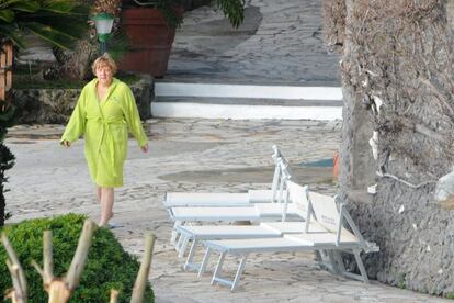 Angela Merkel en sus vacaciones en Isquia.