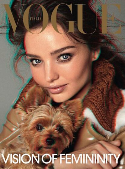 La portada del número de septiembre de la publicación italiana, dedicada a la modelo australiana, Miranda Kerr.