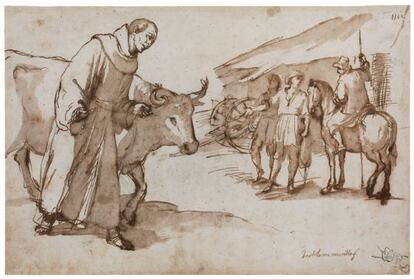 A drawing by Bartolomé Murillo (1617-1682) included in the Botín Foundation's inventory.