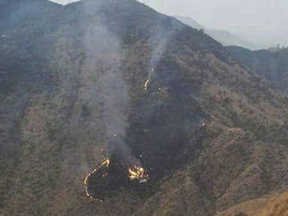 As primeiras imagens do avião que caiu no Paquistão.