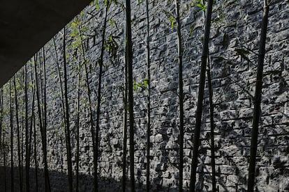 Museo Shuijingfang, 2013, Chengdu, China. Un permetro de estructuras de hormign, y de ladrillo renacidos de las ruinas del terremoto de Wenchuan, rodea y protege los edificios de madera existentes. El museo salva el arte de la fermentacin de las culturas ming y qing como un legado cultural.